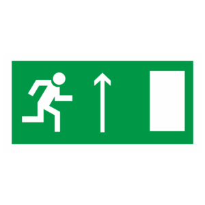 Знак E-12 «Направление к эвакуационному выходу прямо» (правосторонний)_07614