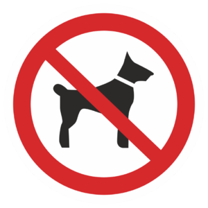Знак P-14«Запрещается вход (проход) с животными»_07314