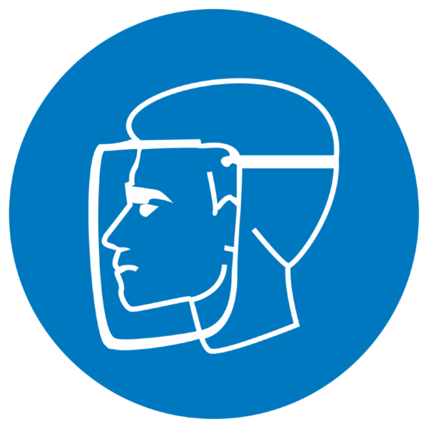 Знак M-08«Работать в защитном щитке»_07408