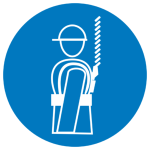 Знак M-09«Работать в предохранительном (страховочном) поясе»_07409